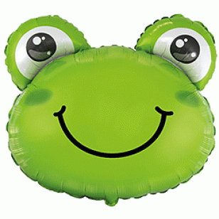 Cute Frog Face Supershape Balloon